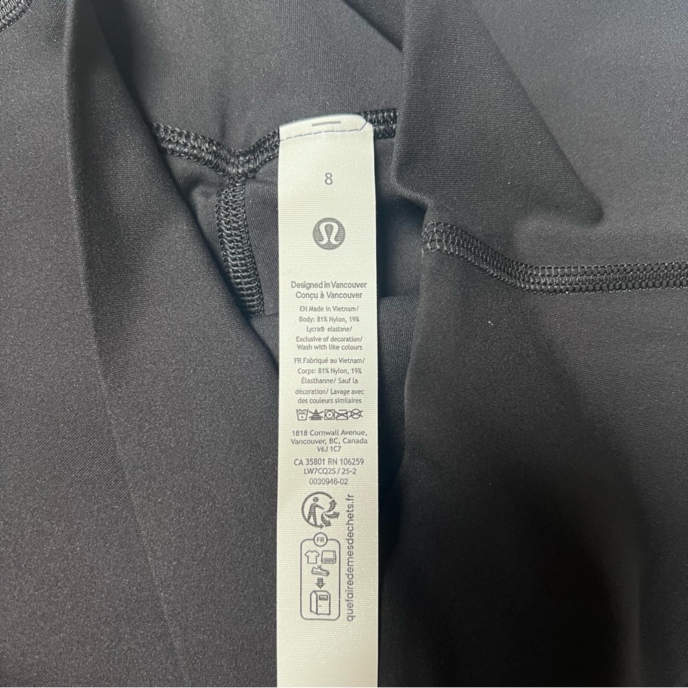 NWT Lululemon Align High Rise Short 2” Black Women’s Shorts Size 8 - Picture 7 of 8
